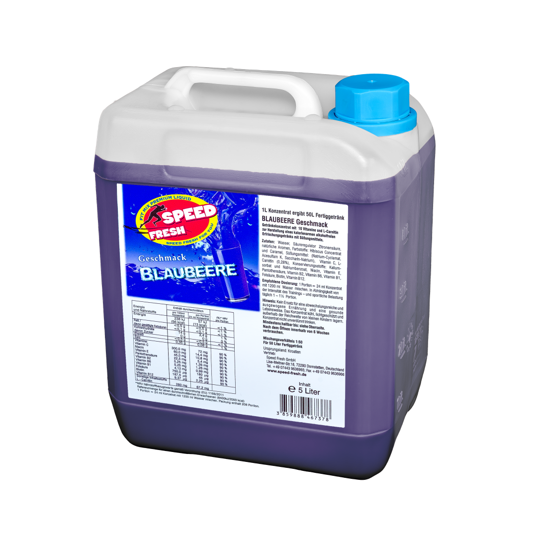 5L Fitnesskonzentrat Blaubeere