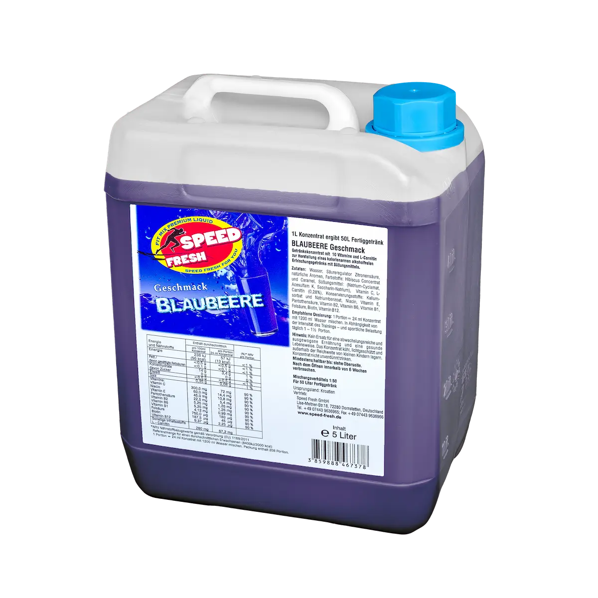 5L Fitnesskonzentrat Blaubeere