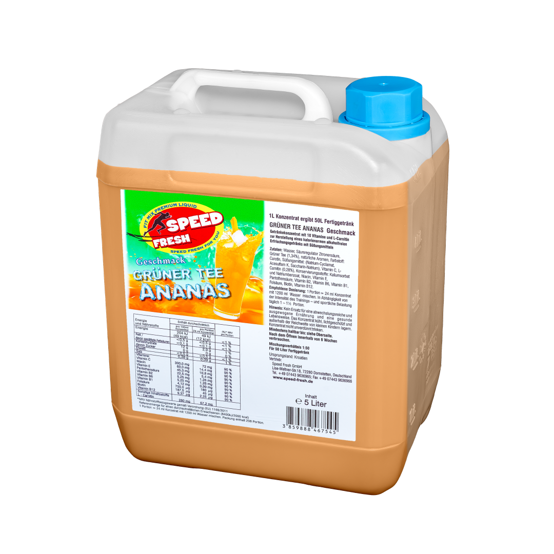 5L Fitnesskonzentrat Grüner Tee Ananas
