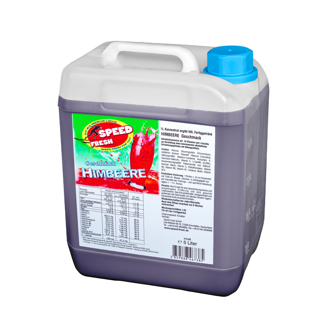 5L Fitnesskonzentrat Himbeere