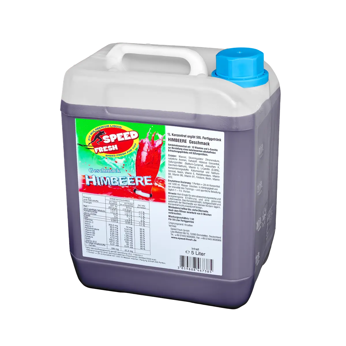 5L Fitnesskonzentrat Himbeere