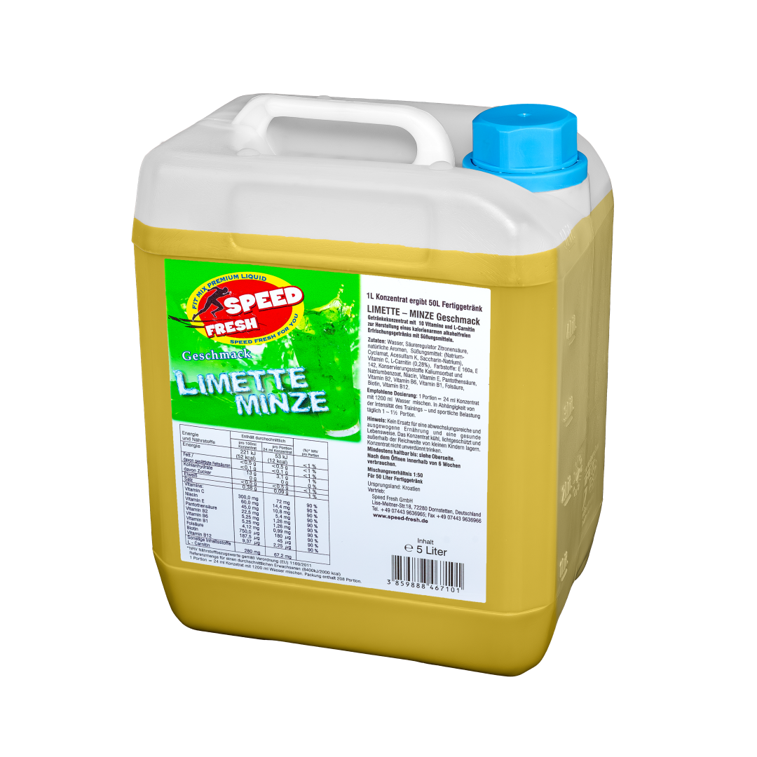 5L Fitnesskonzentrat Limette Minze