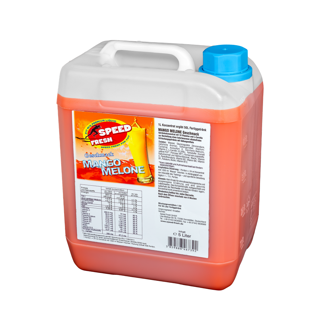 5L Fitnesskonzentrat Mango Melone