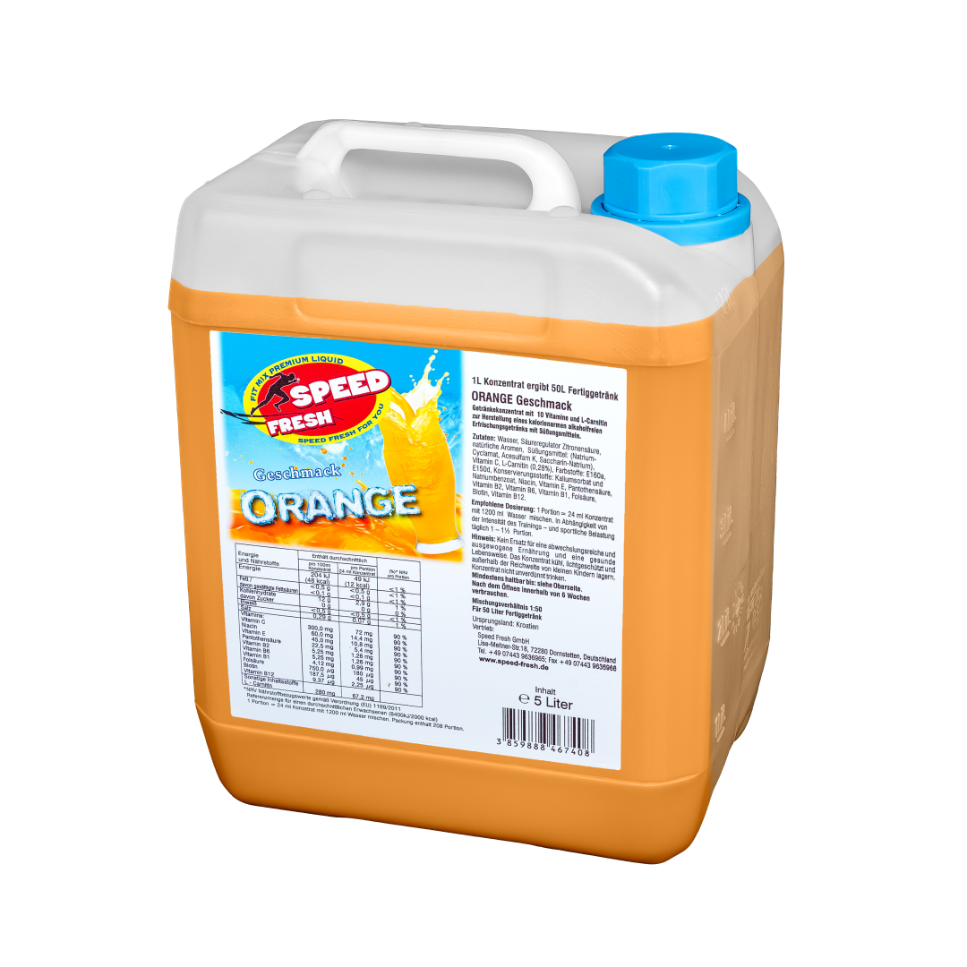 5L Fitnesskonzentrat Orange
