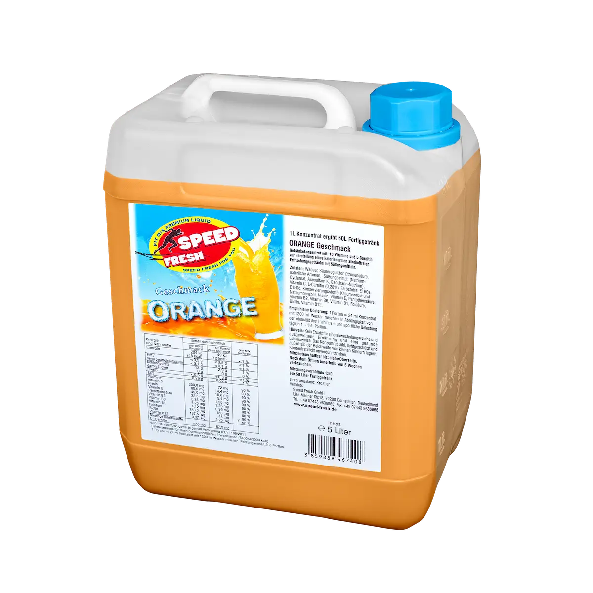 5L Fitnesskonzentrat Orange
