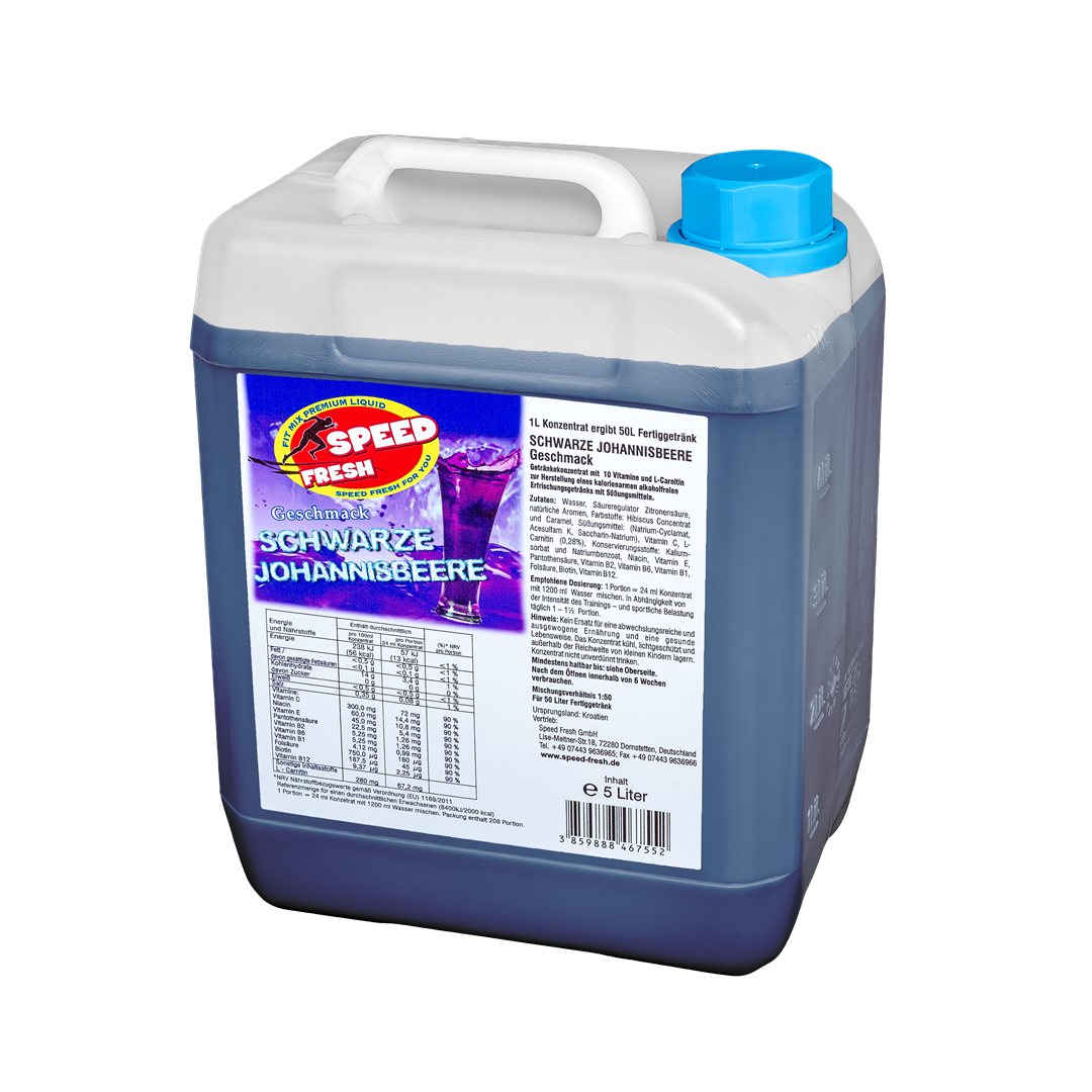 5L Fitnesskonzentrat Schwarze Johannisbeere