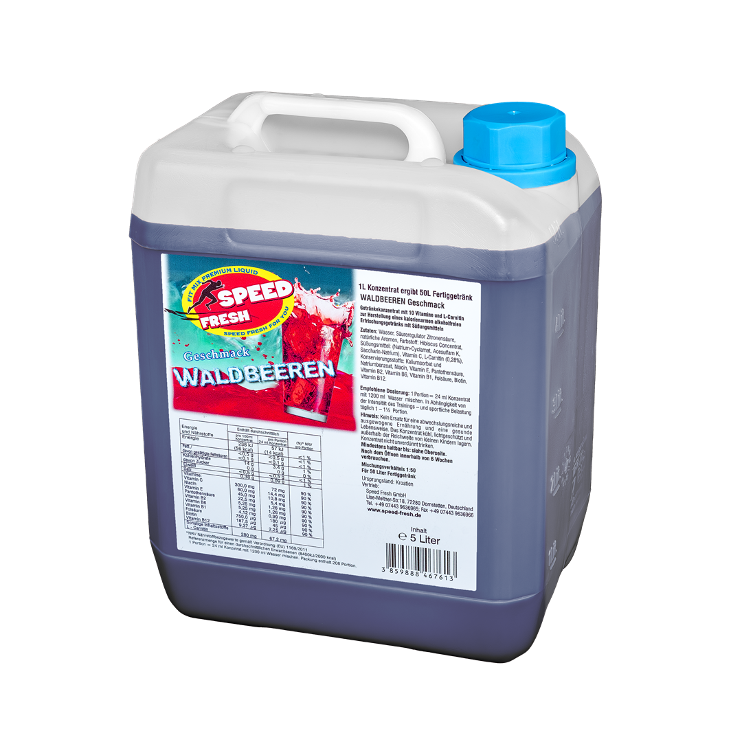 5L Fitnesskonzentrat Waldbeere