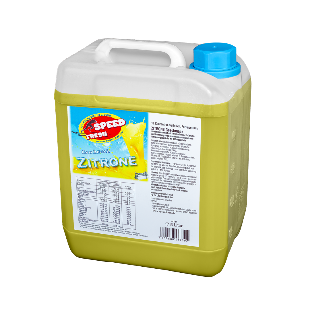 5L Fitnesskonzentrat Zitrone