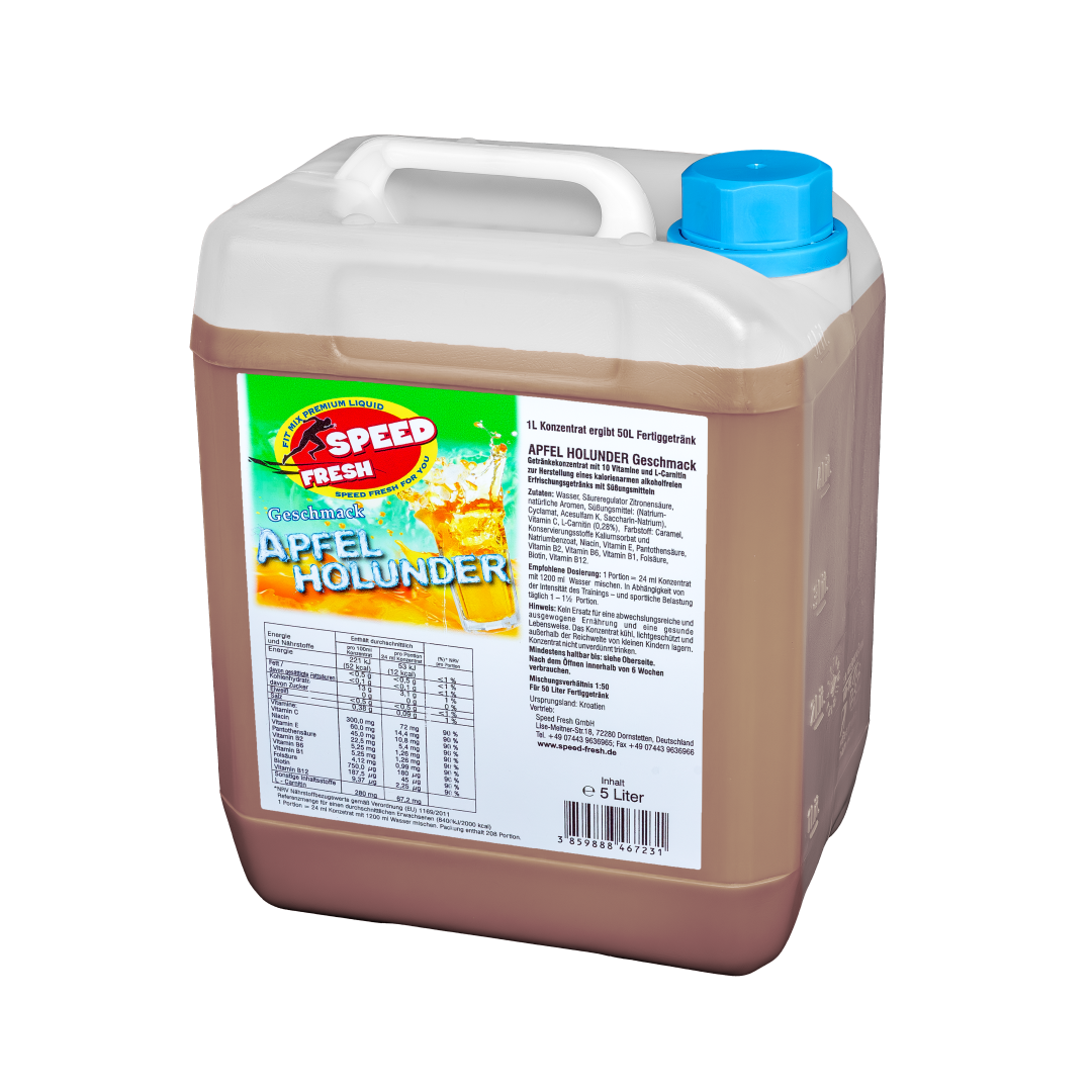 5L Fitnesskonzentrat Apfel Holunder