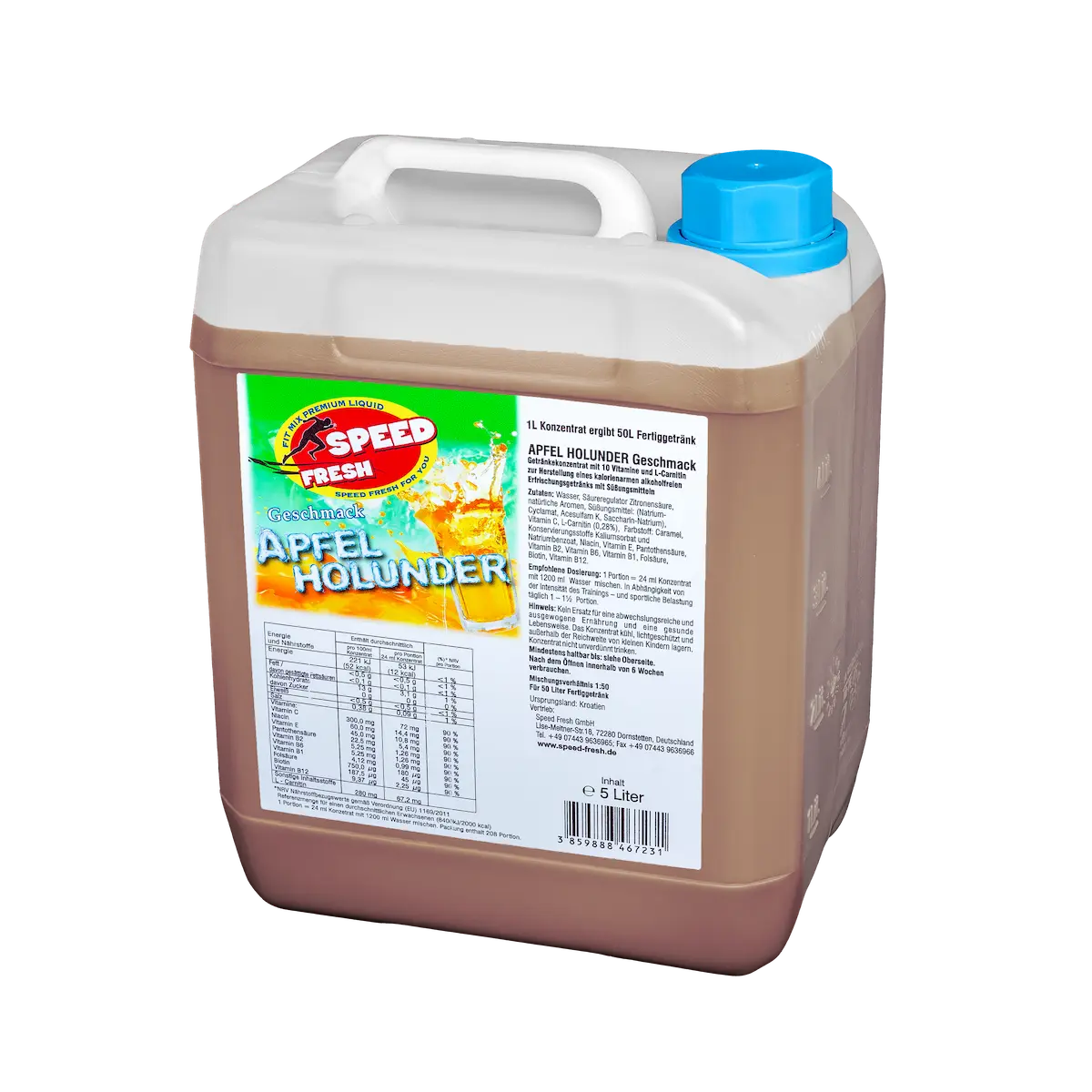 5L Fitnesskonzentrat Apfel Holunder