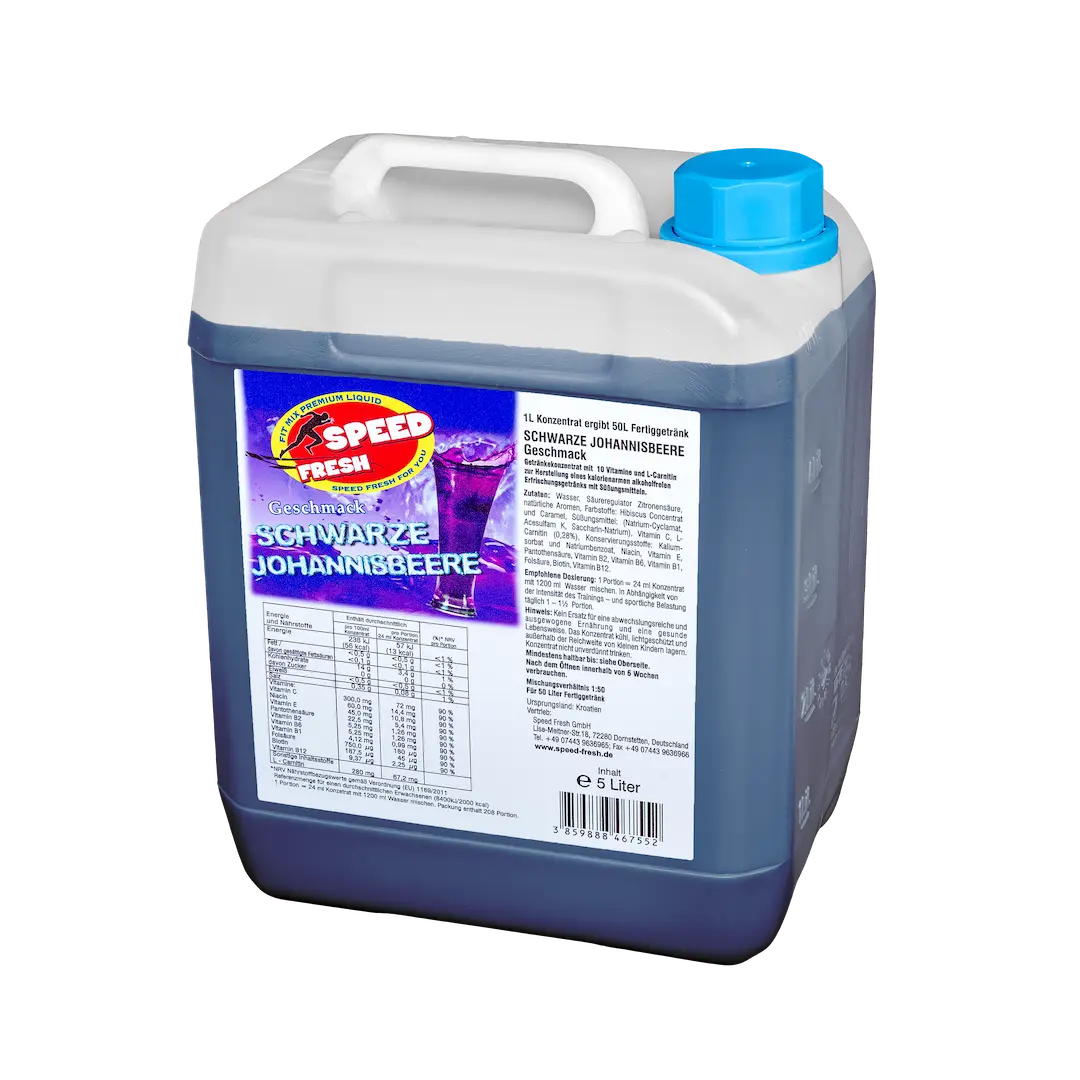 5L Fitnesskonzentrat Schwarze Johannisbeere