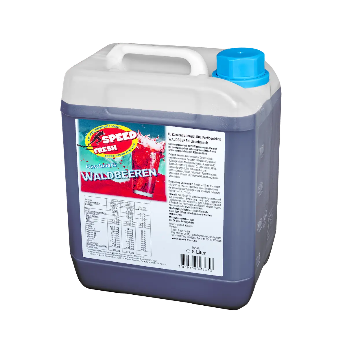 5L Fitnesskonzentrat Waldbeere